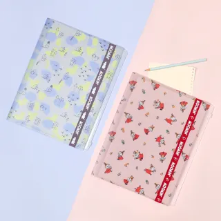 【Norns】Moomin 6+1多功能資料夾 附束帶 Norns Original Design 展開式A4 L夾 檔案夾附夾鏈袋