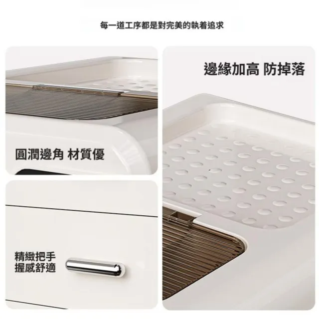 【Quality 聚家】密碼收納盒 帶鎖收納櫃 證件收納箱 文件保管盒 密碼儲物盒 三層（抽拉順滑/防塵防窺）