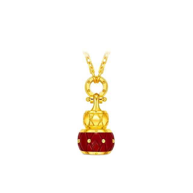 【周大福】傳頌系列 鼓元素葫蘆 黃金項鍊(8月新品上市)