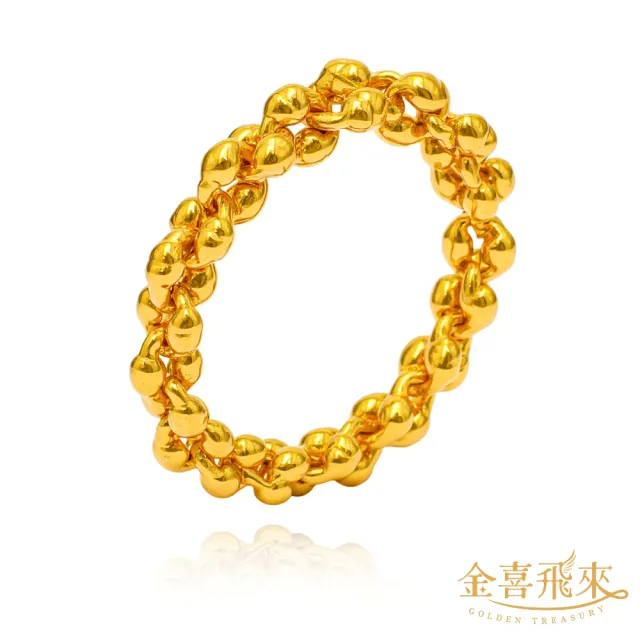 【金喜飛來】黃金戒指桂花實心固定國際圍14號(0.74錢±0.05)