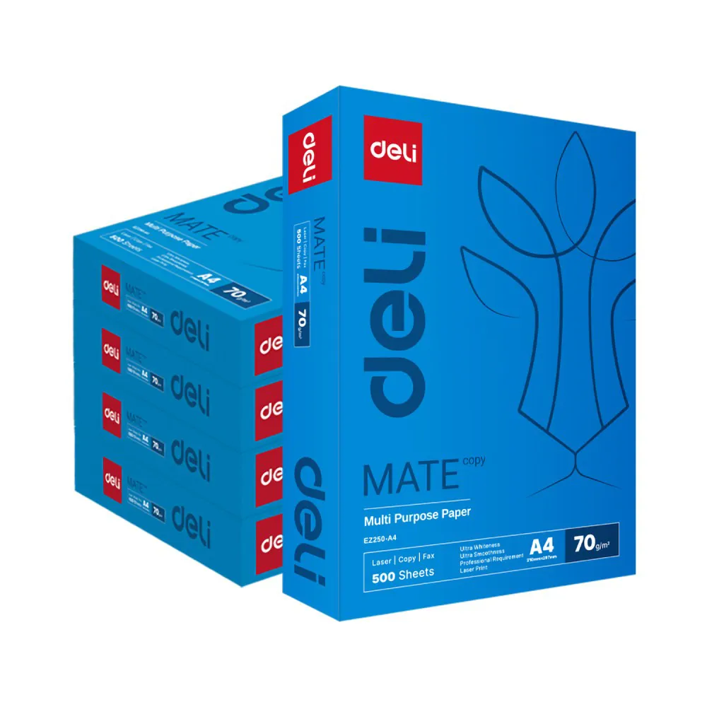 【Deli 得力】MATE Copy 多功能影印紙(A4/70g/500張/5包/箱)