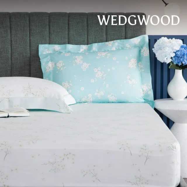 【WEDGWOOD】天絲印花床包枕套三件組 雙人任選｜60支300織