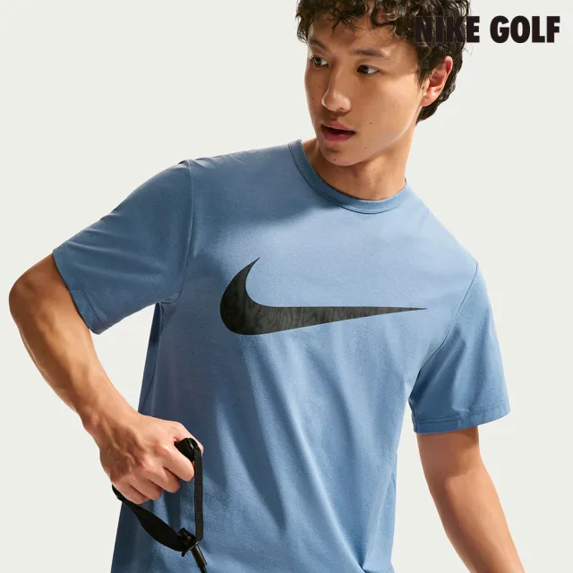 【NIKE GOLF】Nike Hyverse 男款 Dri-FIT UV 防護訓練 T 恤 藍色(IV4813-459)