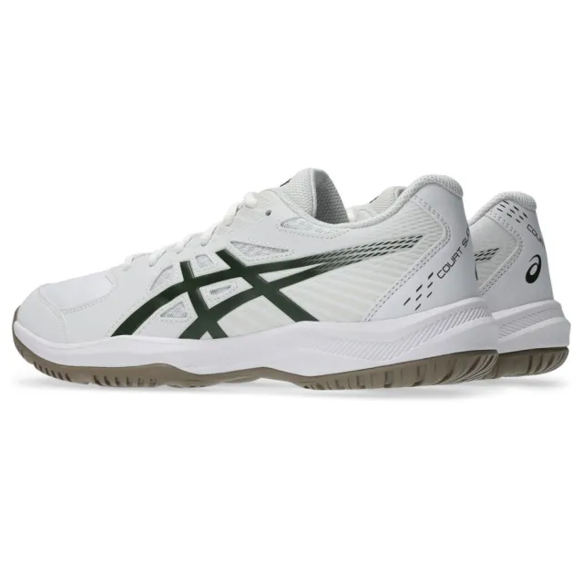 【asics 亞瑟士】Court Slide 4 男 網球鞋 抗扭 瞬移 硬土 白 綠(1041A483-103)