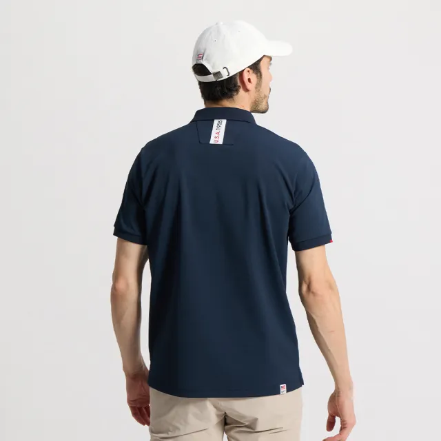 【Munsingwear】企鵝牌 男款深藍色 經典刺繡撞色點綴短袖 Polo 衫 MGXJ2026