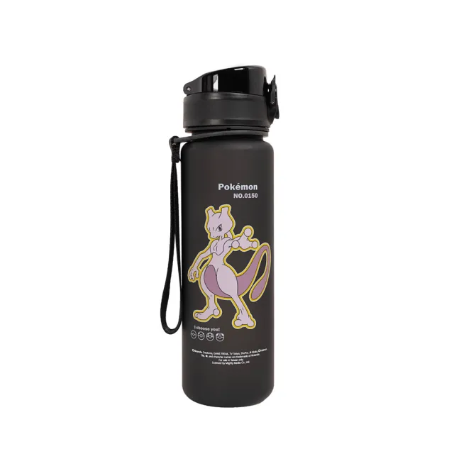 【IMPACT 怡寶】寶可夢超夢Tritan水壺/水杯/水瓶(500ML) 附提繩-黑色 IMPKMB09BK