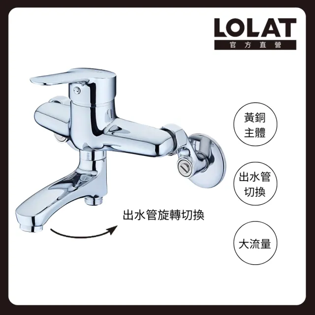 【LOLAT 羅力】momo獨家★大流量淋浴沐浴水龍頭EC2065S(不含安裝)