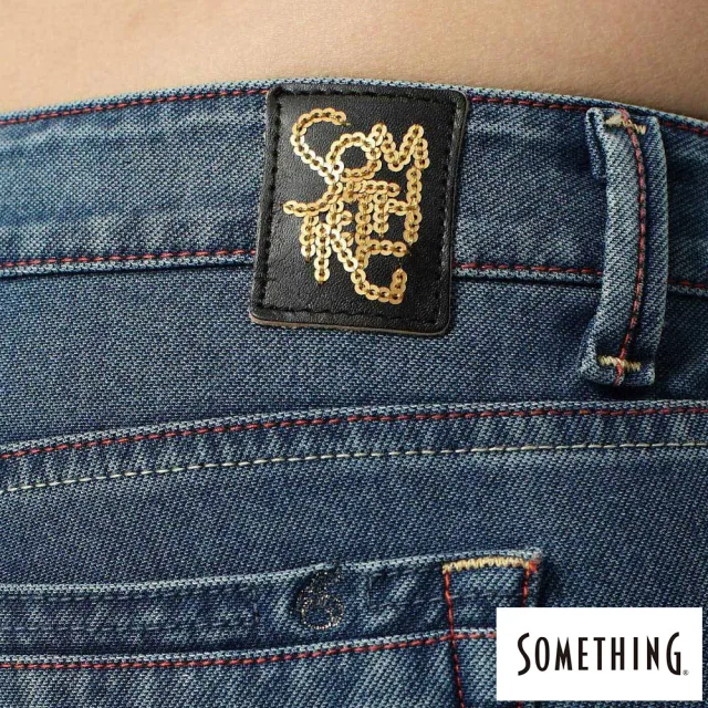 【SOMETHING】女裝 NEO FIT 保溫窄直筒牛仔褲(拔淺藍)