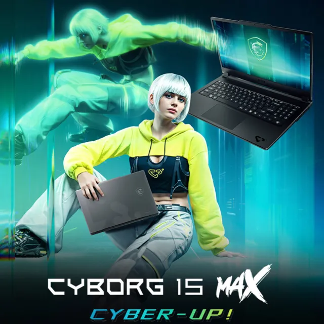 【MSI 微星】15.6吋 Core7 RTX5070 電競筆電(Cyborg 15 Max/Core 7-240H/16G/512G SSD/W11/C2WG-006TW)