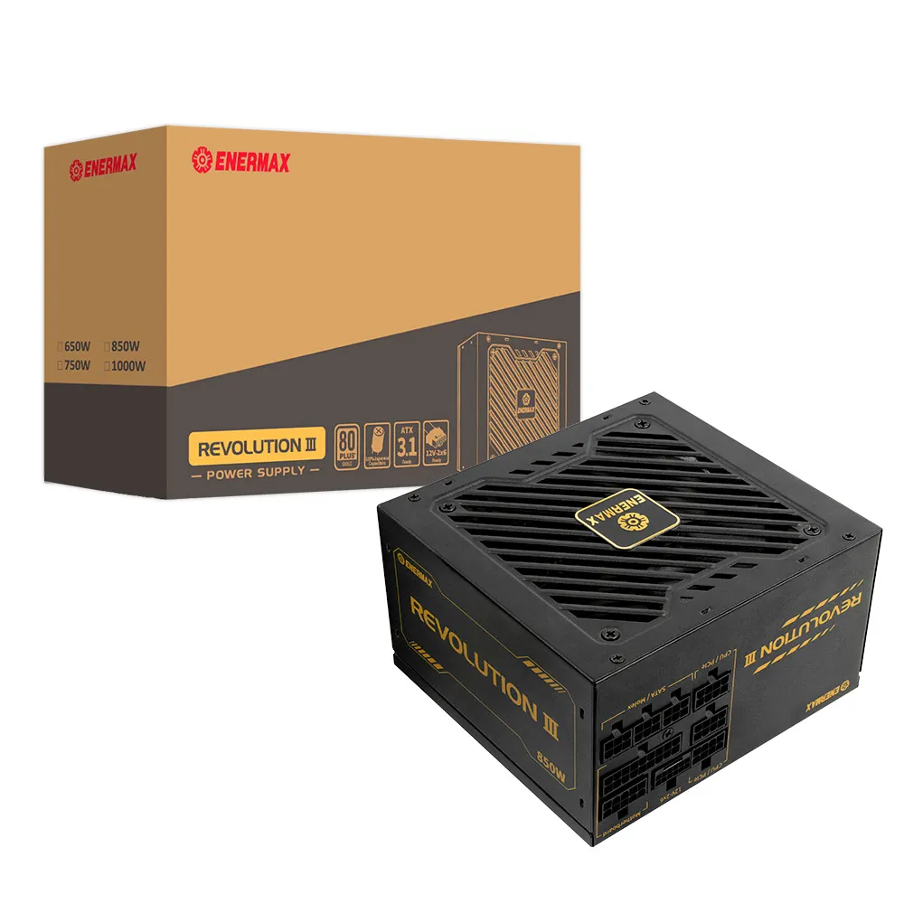 【ENERMAX 安耐美】保銳科技 REVOLUTION III 850W ATX 3.1 80PLUS金牌 電源供應器