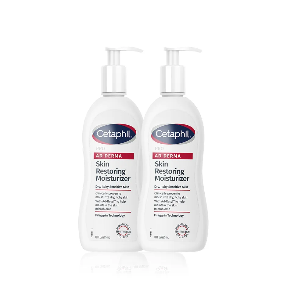 【Cetaphil 舒特膚】官方直營 AD益膚康修護滋養乳液 295ml*2入(臉部身體乳液/益膚保濕)