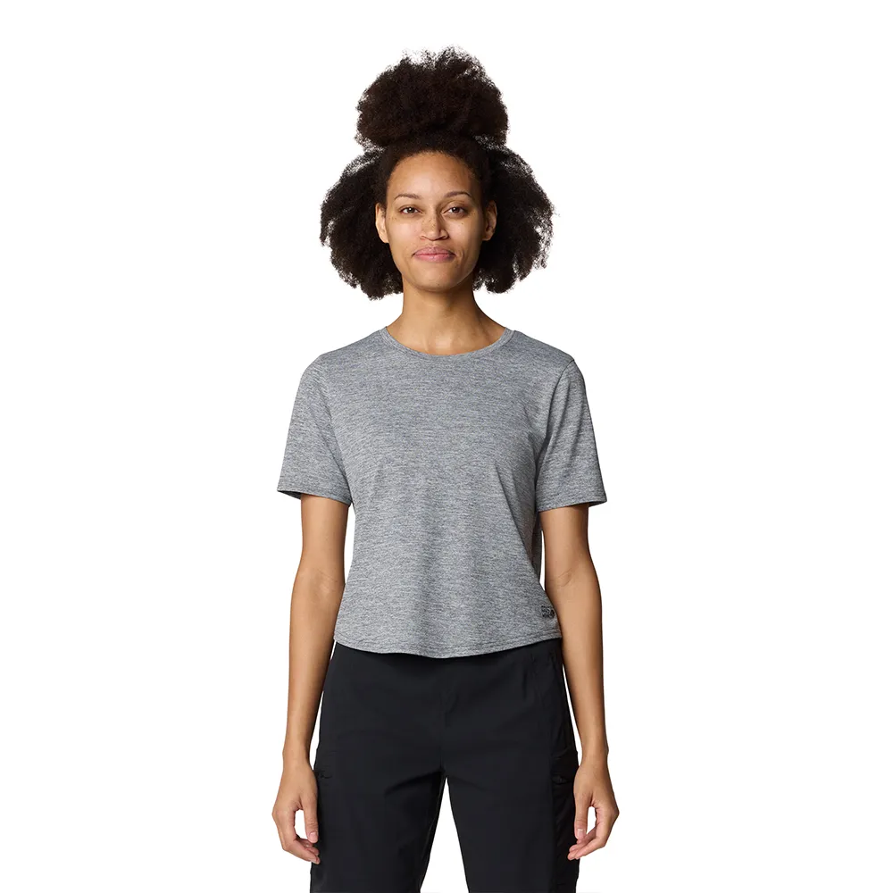 【Mountain Hardwear】Sunblocker Short Sleeve W 防曬短版短袖排汗衣 女款 深風暴灰 #2067781