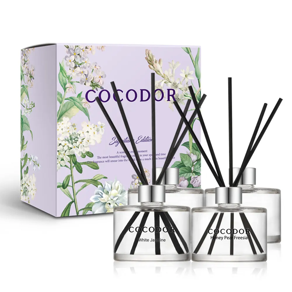 【COCODOR】經典擴香禮盒(200mlx4入組/香氛/蜜梨小蒼蘭/白茉莉/白麝香/柑橘薰衣草/送禮/)