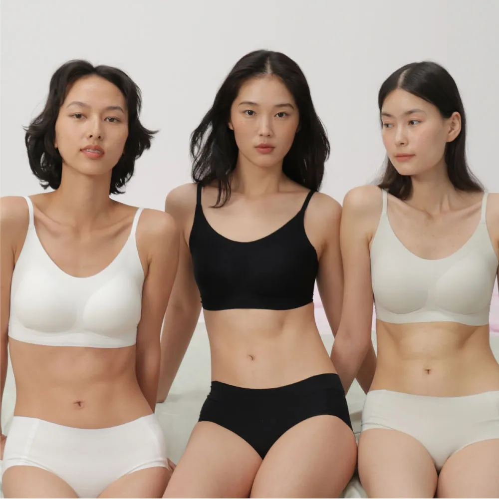 【24HRS】4件組 - 天絲款傳家無扣三色任選(無痕 無鋼圈內衣 女內衣 女內著 背心式)