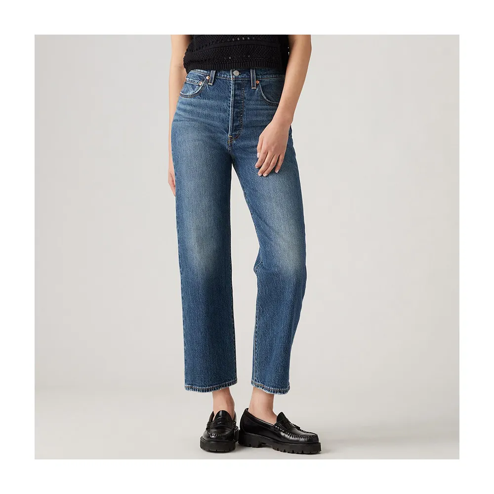 【LEVIS】Ribcage Straight Ankle女款超高腰直筒及踝丹寧牛仔褲 熱賣單品 72693-0218