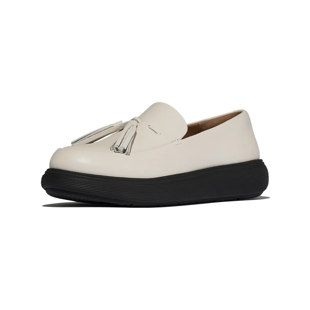 【FitFlop】iQ-COMFF 流蘇皮革樂福鞋-女(米色)