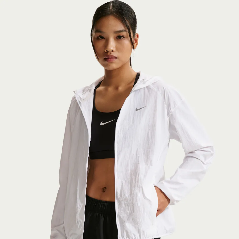 【NIKE 耐吉】外套 女 運動連帽外套 抗UV AS W NK TEMPO UV LIGHT JKT 白 IH7974-100