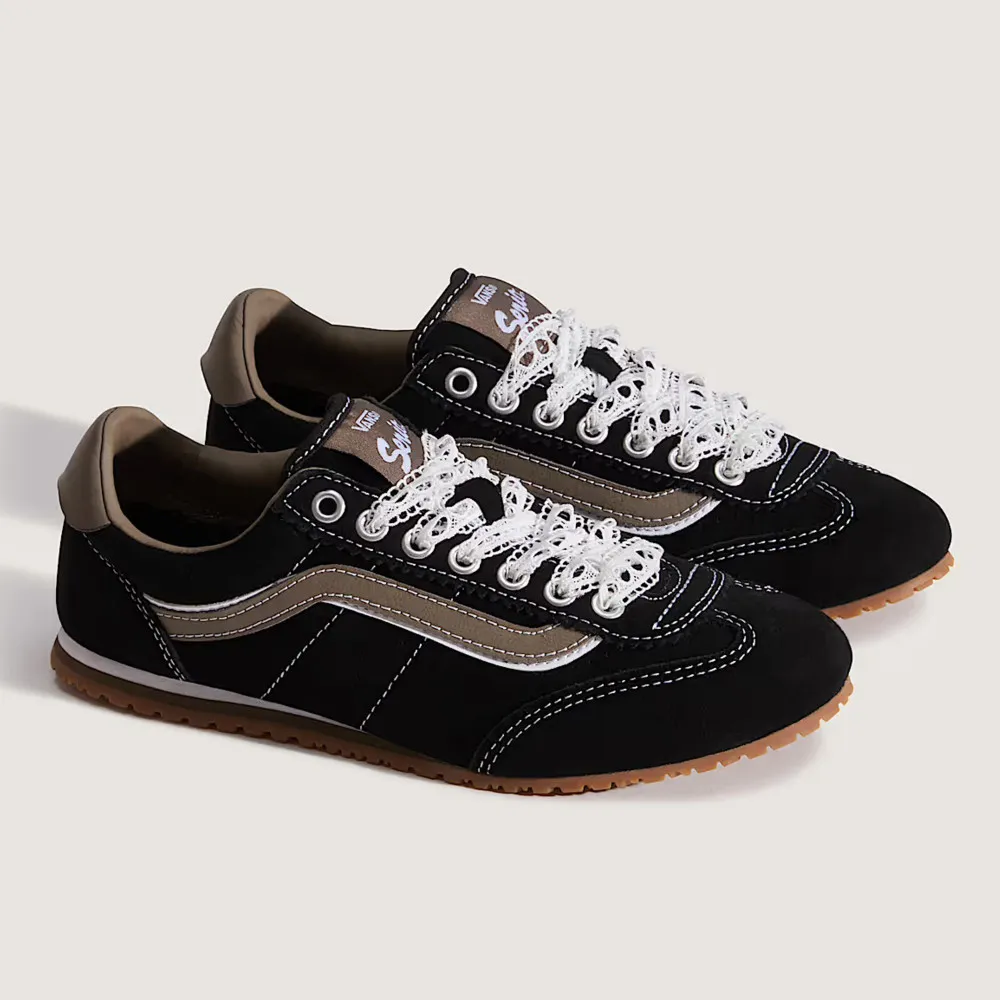 【VANS】官方旗艦 Super Lowpro 蕾絲黑色滑板鞋 休閒鞋