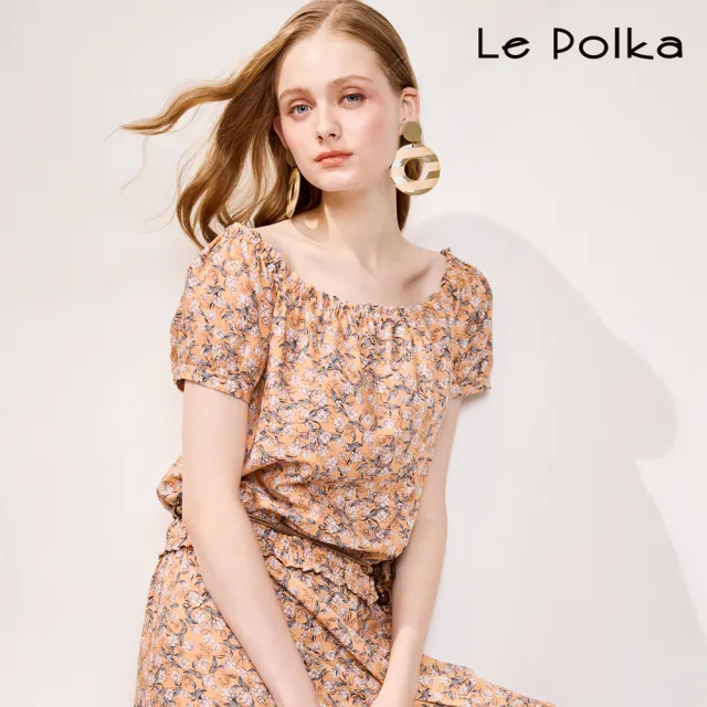 【Le Polka】氣質花卉印花上衣-女