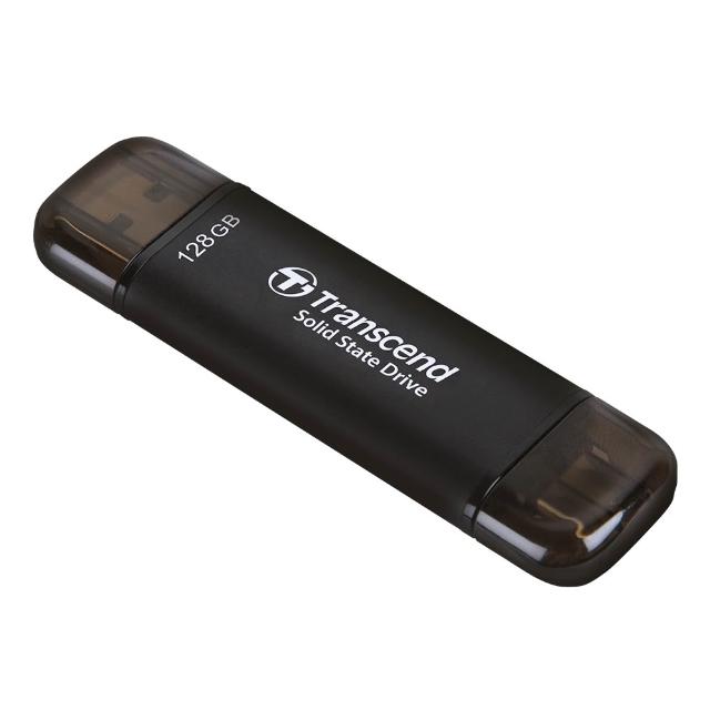 【Transcend 創見】ESD310C 128GB USB3.2 高效能雙介面SSD固態行動碟(TS128GESD310C)