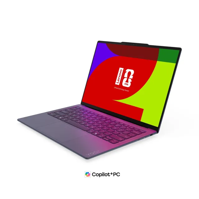 【Lenovo】微軟M365一年組★FIFA聯名款14吋Ultra 7輕薄觸控AI筆電(Yoga Slim 7/83QK000NTW/Ultra 7-355/32G