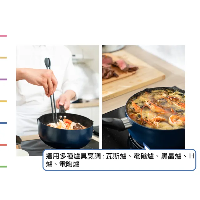 【UdiLife】樂司廚品 不沾單柄湯鍋18CM(不沾鍋 小湯鍋 鑽石塗層 導磁複合底)
