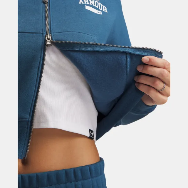 【UNDER ARMOUR】UA 女 Icon Fleece Nov 短版連帽外套_6010978-498