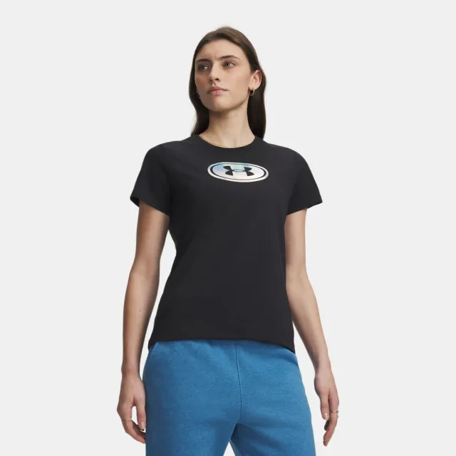 【UNDER ARMOUR】UA雙11精選 女 Rival Shimmer 短袖T-Shirt_6013641-001