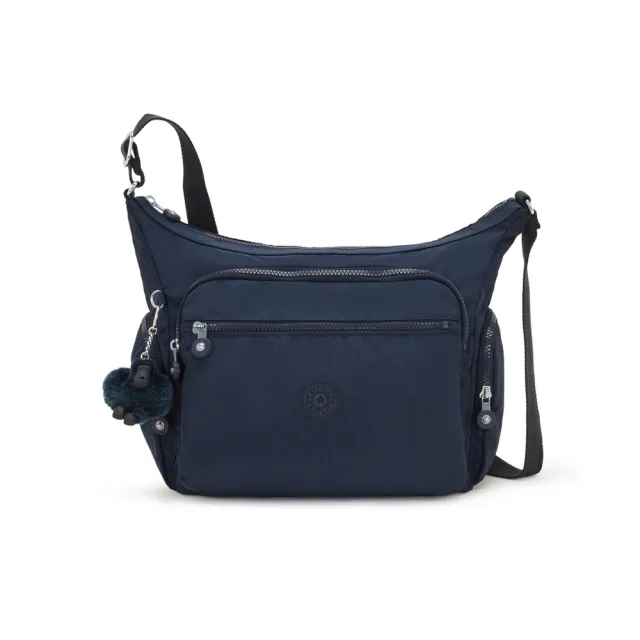 【KIPLING】『牛角包』碧海深藍多袋實用側背包-GABBIE 女包