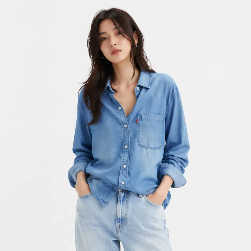 【LEVIS】女款 牛仔外套 短版外套 女生外套 熱賣單品 001C1-0000