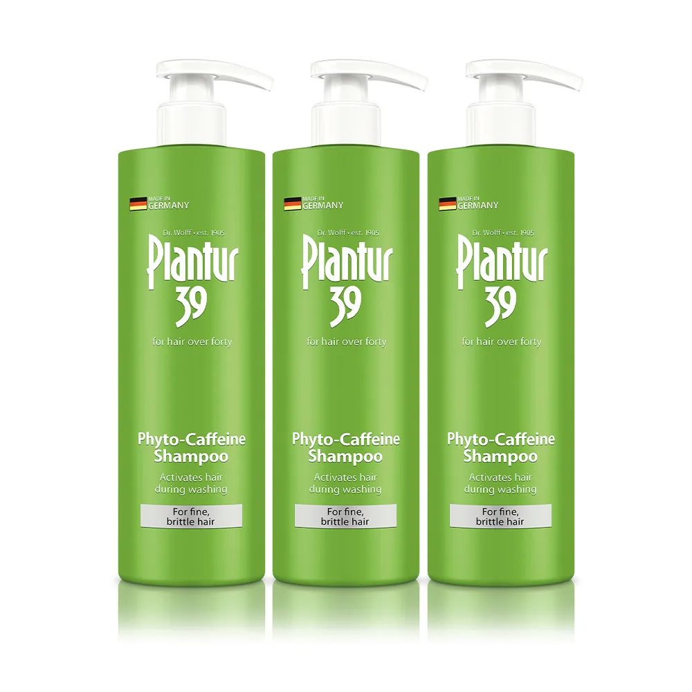 即期品【Plantur 39】植物與咖啡因洗髮露細軟髮專用500ml(三入組) 效期2027/02