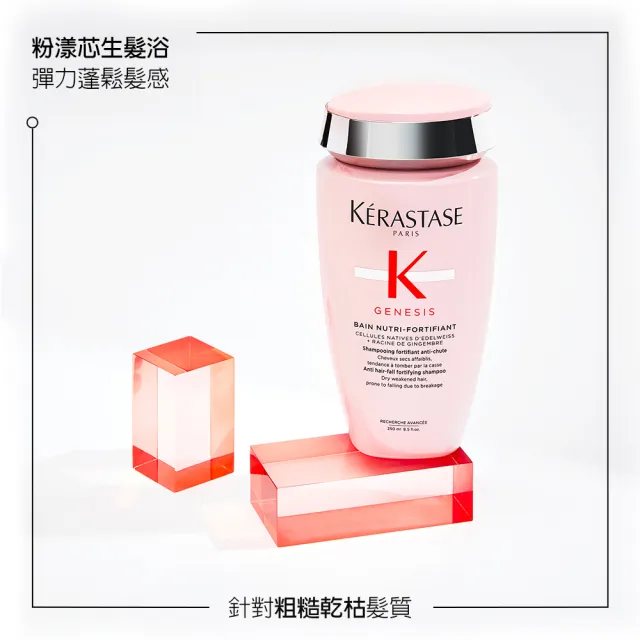 【KERASTASE 巴黎卡詩】粉漾芯生髮浴 250ml(減少斷髮/洗髮精/豐盈/蓬鬆)