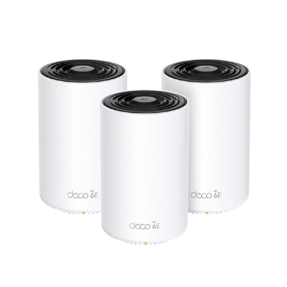 【TP-Link】WiFi 6E AXE5400 三頻 Gigabit 真Mesh 無線路由器 分享器(透天厝首選/Deco XE75 三入組)