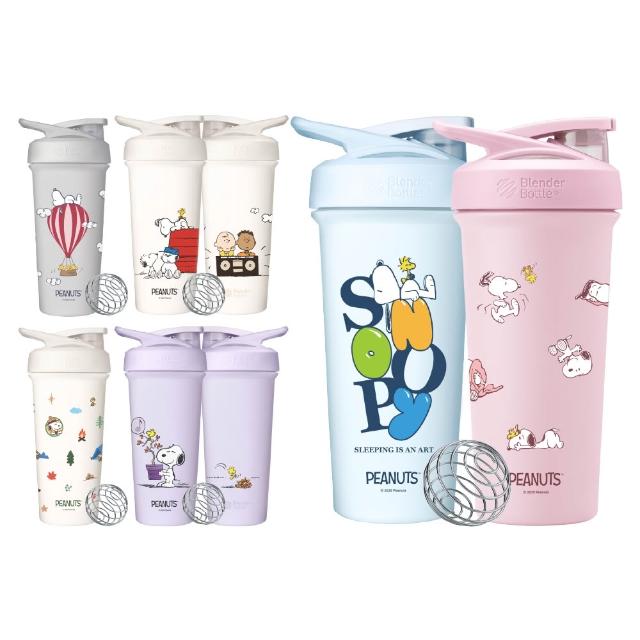 【Blender Bottle】Strada Sleek不鏽鋼｜史努比 Peanuts 按壓防漏水壺740ml(BlenderBottle/保溫杯/冰壩杯)