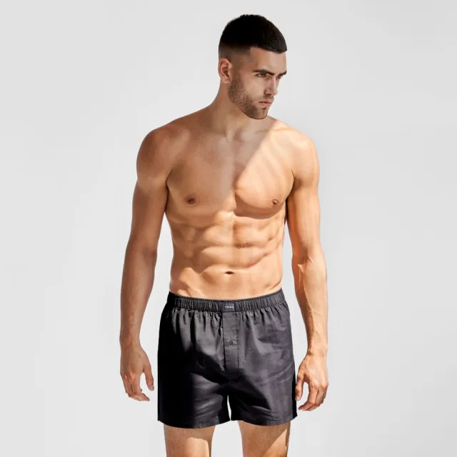 【Bread & Boxers】兩件組|Boxer Short 有機棉男用鬆身四角內褲 - 深藍 內褲 禮盒 送禮 情人節 聖誕節