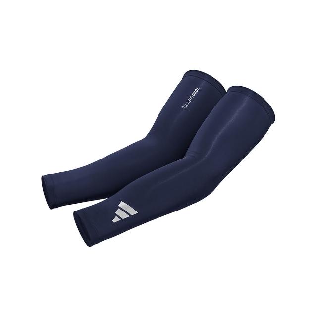 【adidas 愛迪達】涼感抗UV運動袖套 海軍藍/螢光綠 (防曬 防紫外線)
