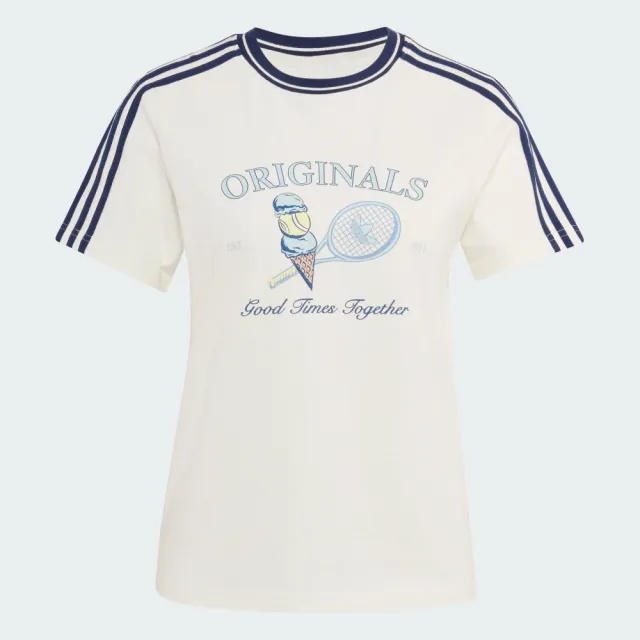 【adidas 愛迪達】運動 休閒 短袖 T恤 女上衣 SPORTS TEE SS W(KX6887)