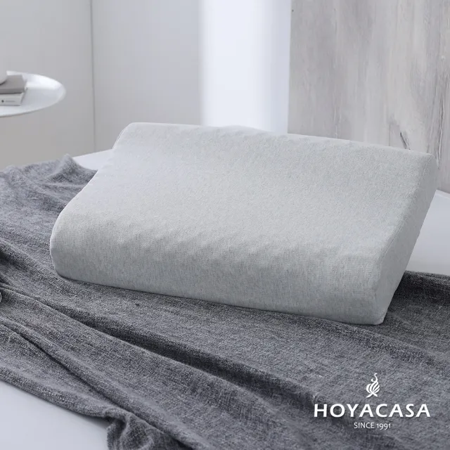 【HOYACASA  禾雅寢具】100%泰國天然乳膠枕-波浪曲線型-1入