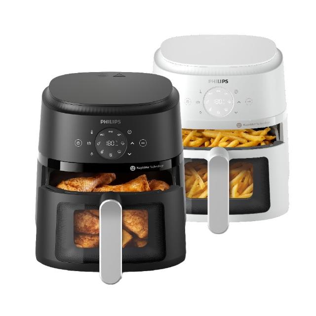 【Philips 飛利浦】抽UX20戰鬥陀螺_星樂視透視海星氣炸鍋4.2L_NA221_黑白兩色任選