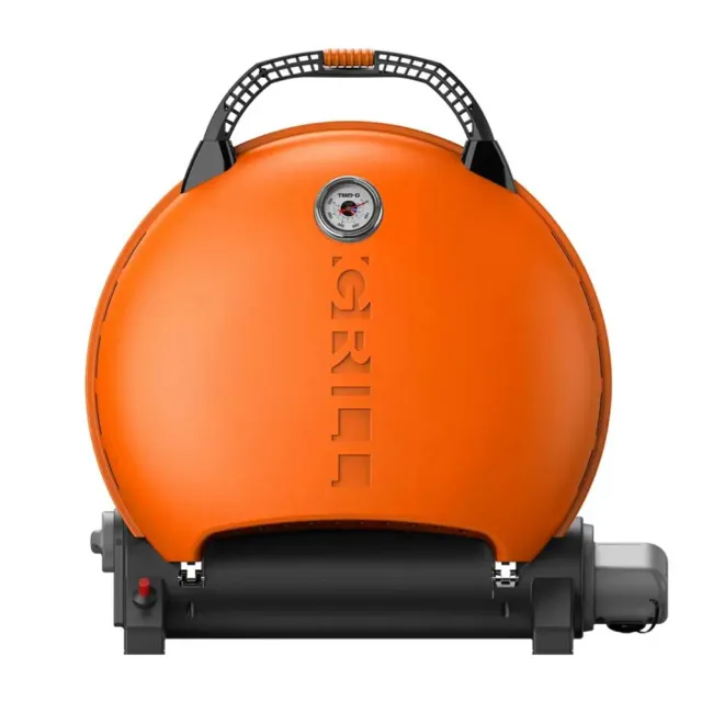 【O-Grill】600T美式時尚可攜式瓦斯烤肉爐(單烤爐加贈：義式摩卡壺)