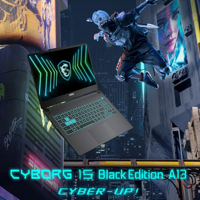 升級16G★【MSI 微星】15.6吋i7-13620H RTX4050電競筆電(Cyborg 15/512G SSD/W11/A13VE-2468TWNN)