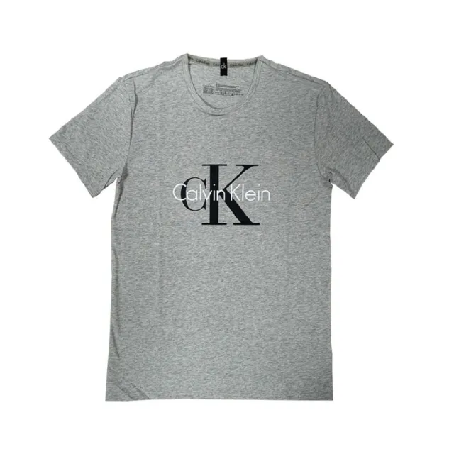 【CALVIN KLEIN】CK 圓領純棉 ck大logo印刷 短袖 T恤 短T 上衣 (透氣 舒適 百搭)