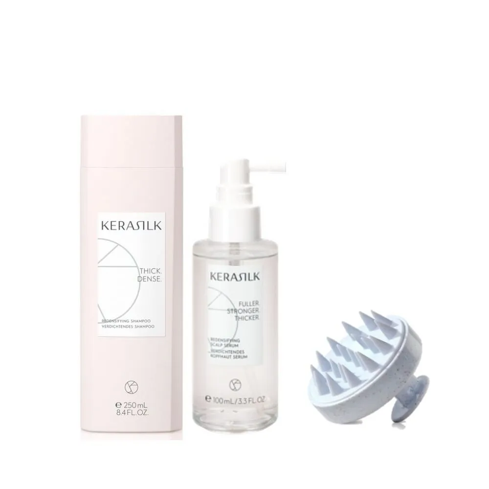 【KERASILK】強健髮根升級組☆甦活煥生洗髮精250ml+菁華100ml(稀少、脆弱髮質適用/強健髮根/濃密)