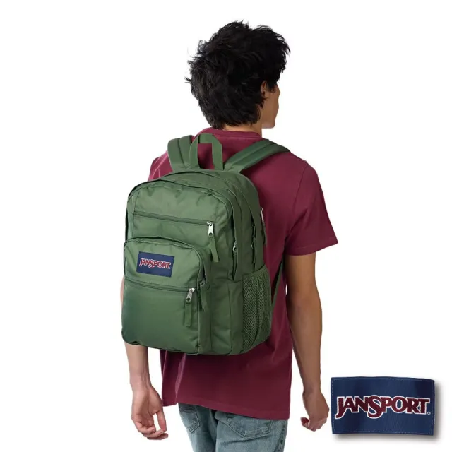 【JANSPORT】雙11 BIG STUDENT 校園系列後背包(軍綠色)