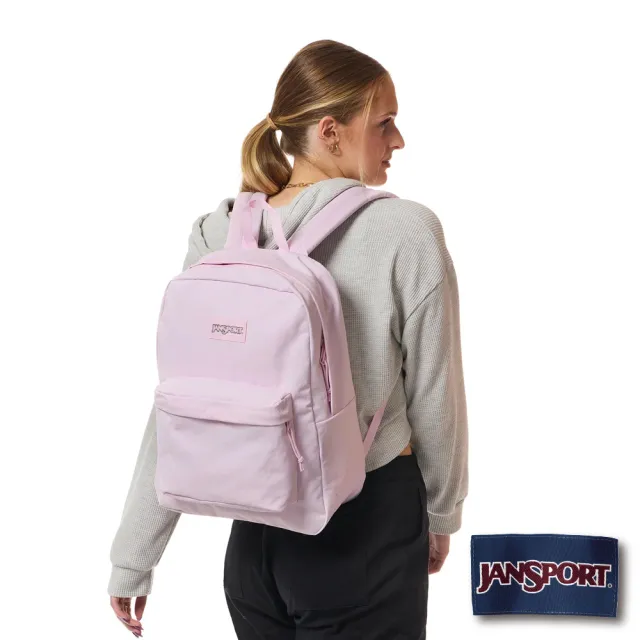 【JANSPORT】雙11 SUPERBREAK PLUS FX 校園系列後背包(冰晶粉)