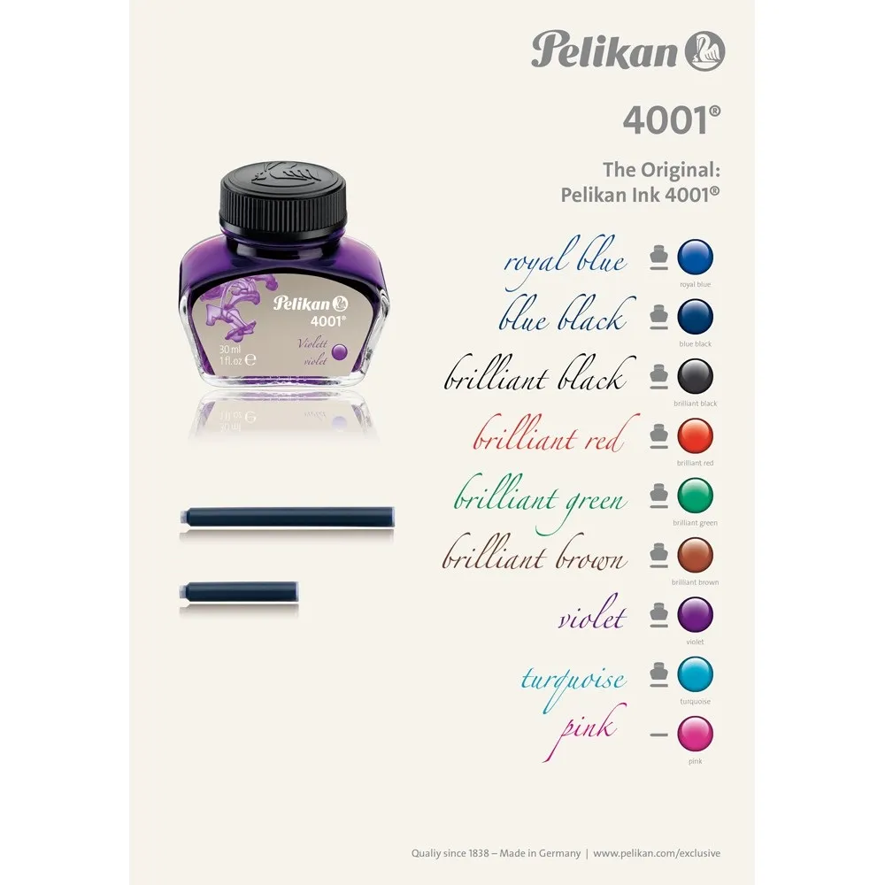 【Pelikan】百利金 4001瓶裝墨水 62.5ml
