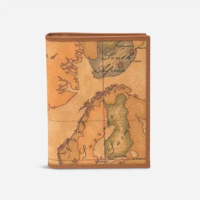 【Alviero Martini】義大利地圖包 5卡護照夾 護照套(地圖黃)