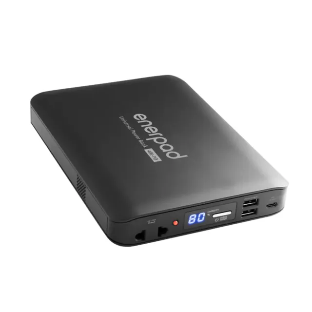 【enerpad】MD40KD 大容量萬用行動電源 40200mAh（60W PD快充/AC插頭/雙向快充/BSMI認證/MIT）