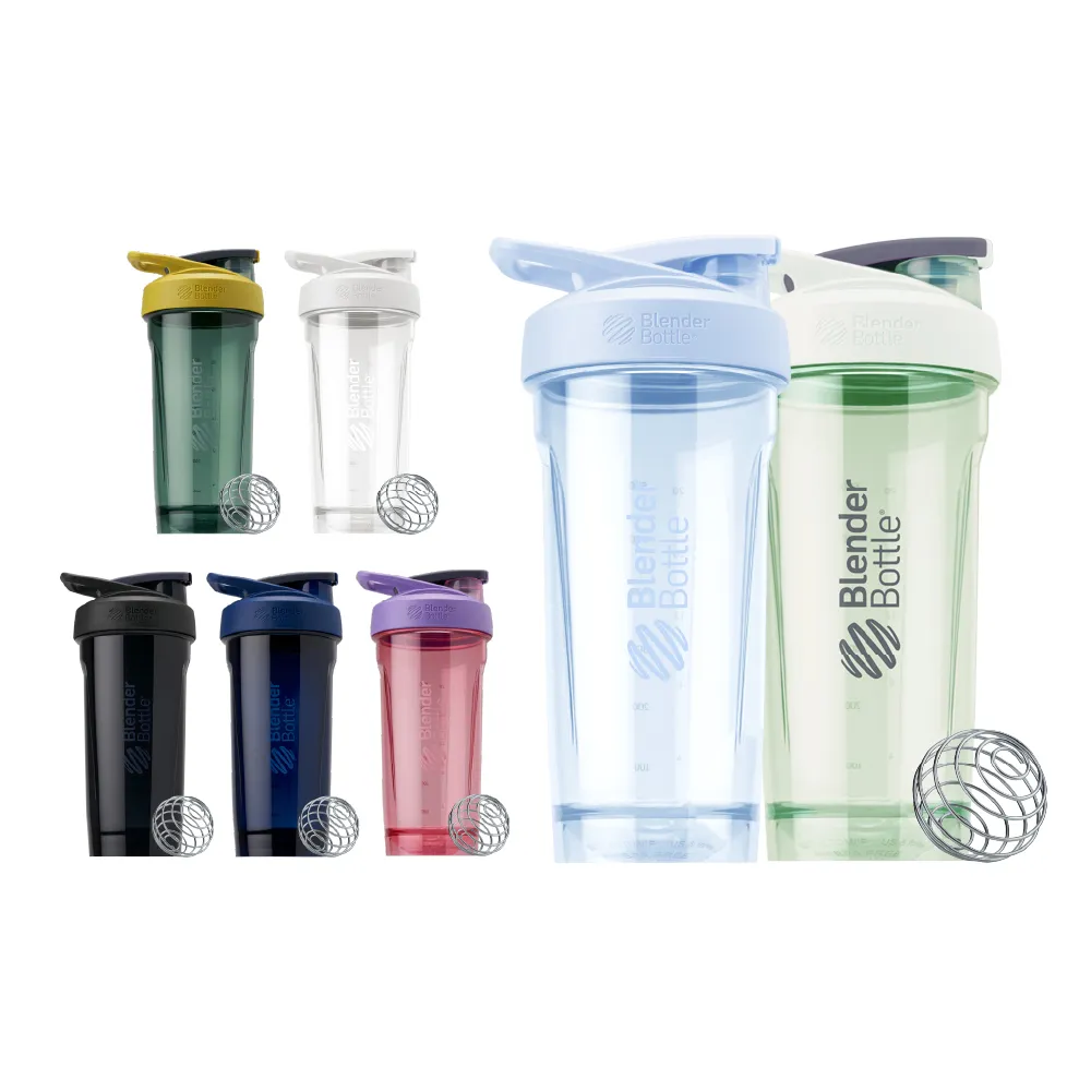 【Blender Bottle】2入組_〈Strada Tritan〉按壓防漏搖搖杯828ml 美國原裝進口(BlenderBottle/運動水壺)