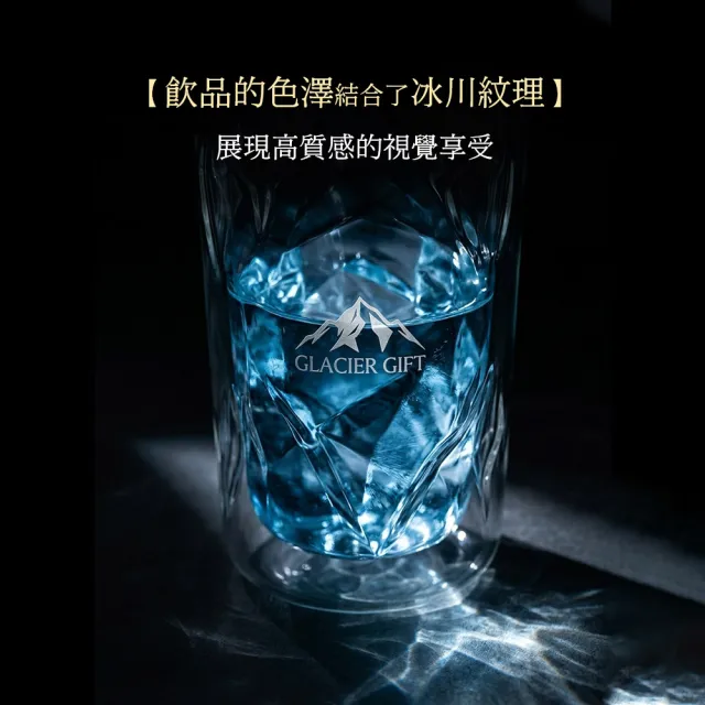 【TAI LI 太力】2入雙層冰裂杯禮盒組H15(咖啡杯 水杯 玻璃杯 耐冷熱 聖誕禮物 交換禮物)